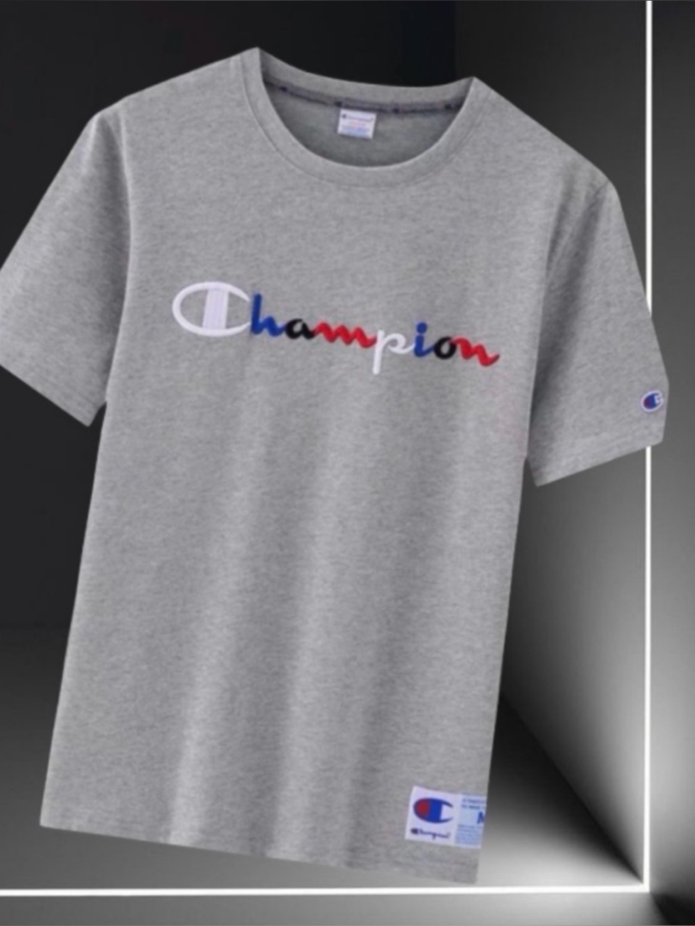 Champion Multicolor Embroiderred Logo Tee
